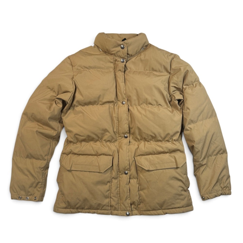 Vintage The North Face Brown Label Puffer Jacket Tan Goose Down USA Womens Large